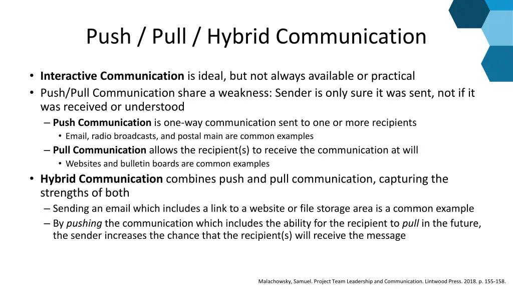 push pull hybrid communication