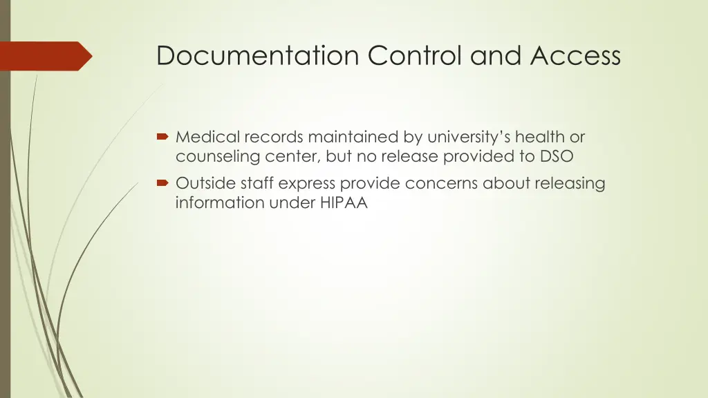 documentation control and access