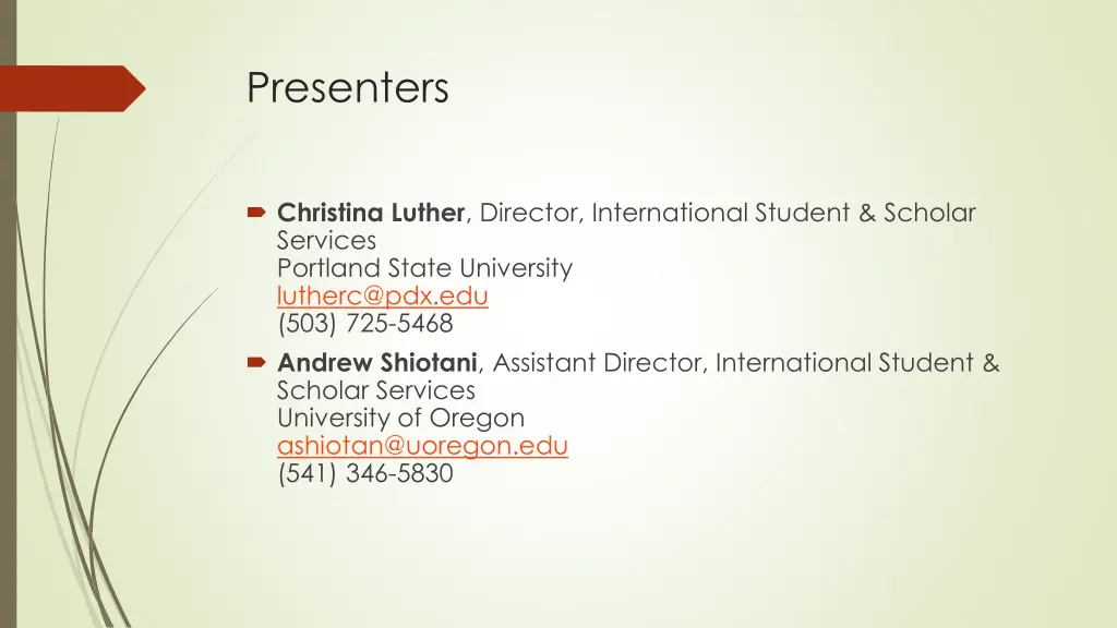 presenters