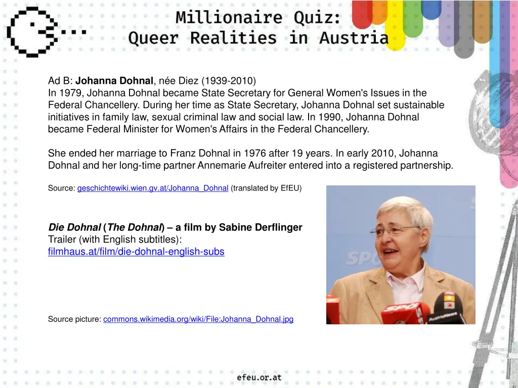 ad b johanna dohnal n e diez 1939 2010 in 1979