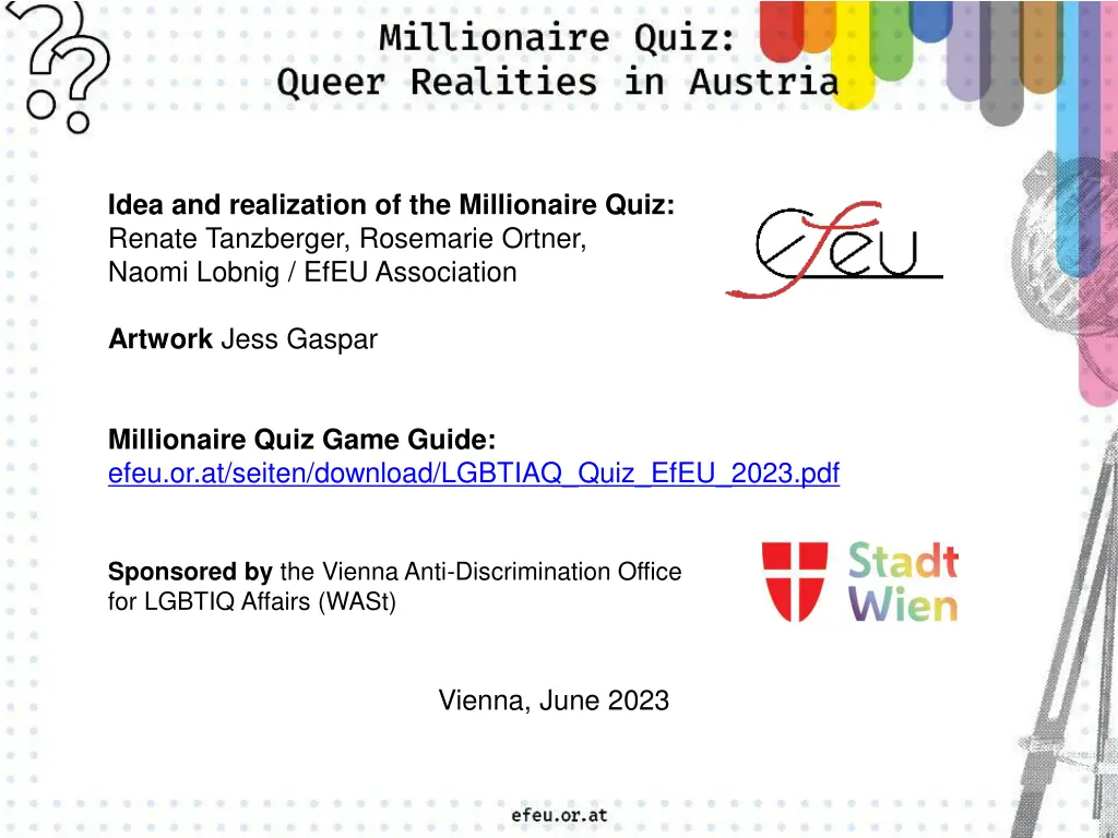 idea and realization of the millionaire quiz