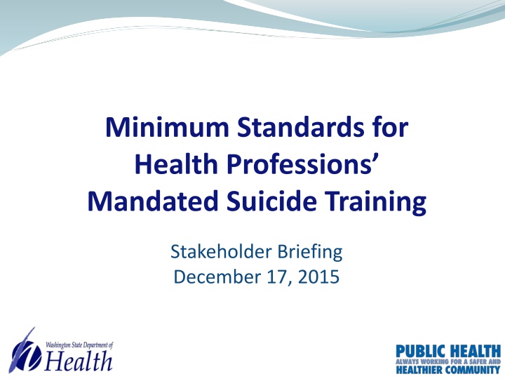 minimum standards for health professions mandated