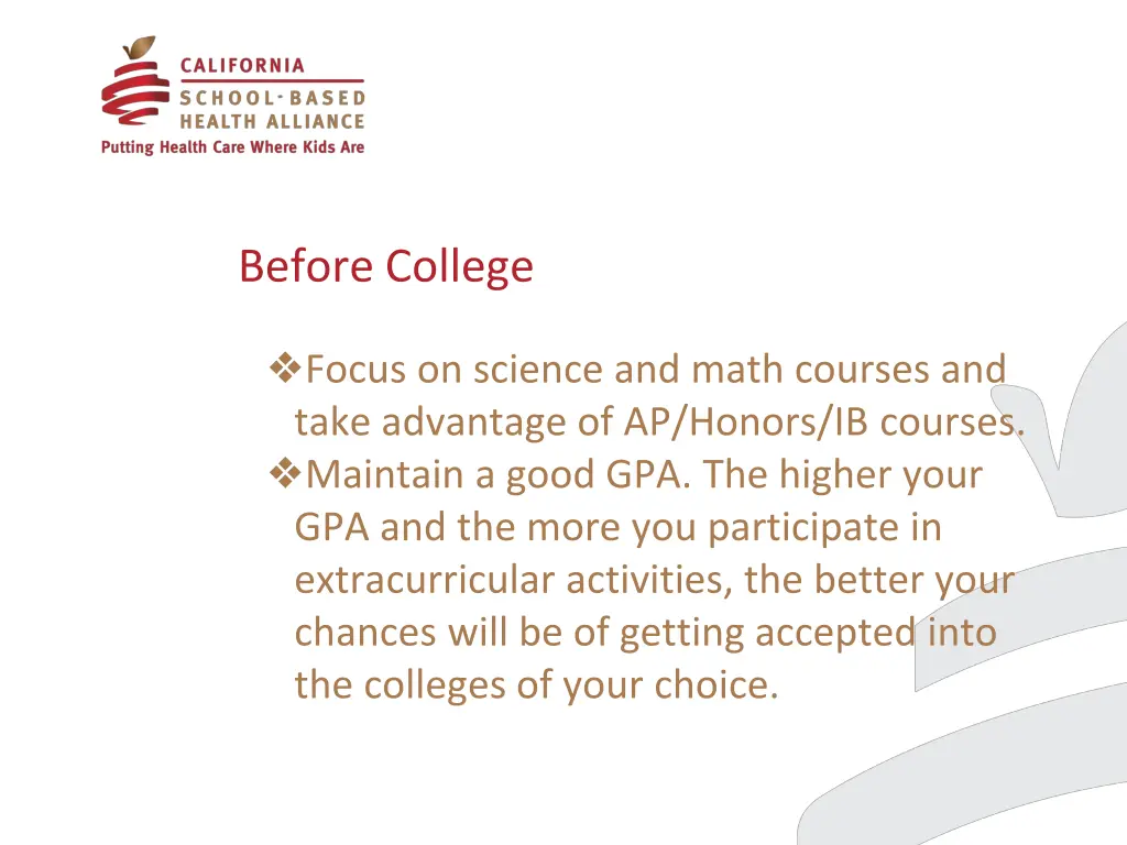 before college