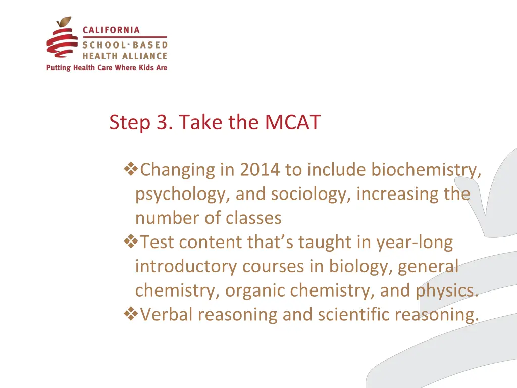 step 3 take the mcat