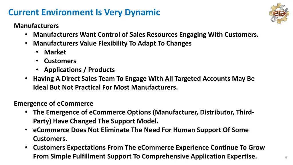 current environment is very dynamic 1
