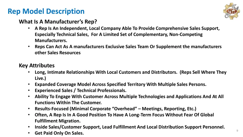 rep model description