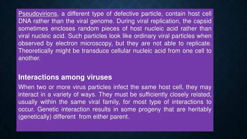 pseudovirions a different type of defective