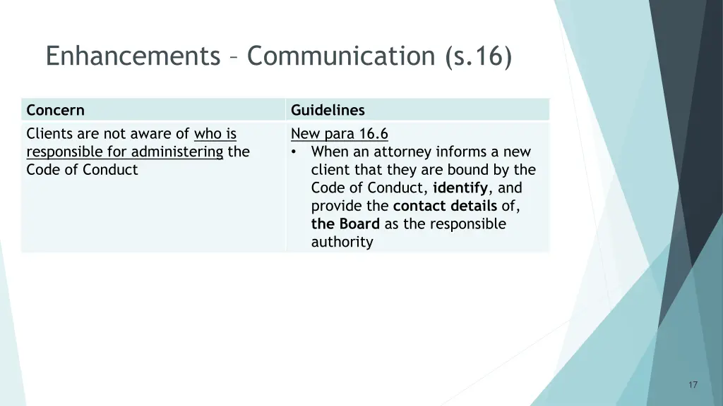 enhancements communication s 16