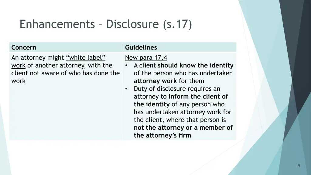 enhancements disclosure s 17