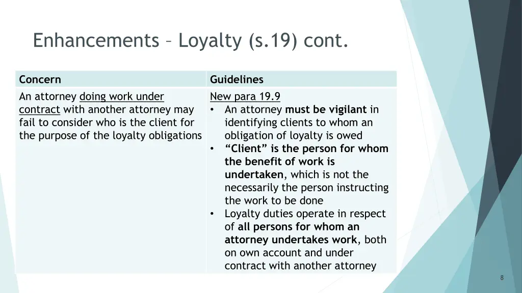 enhancements loyalty s 19 cont