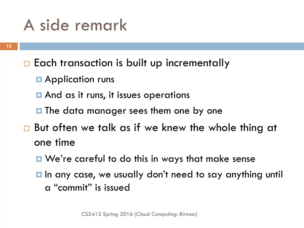 a side remark