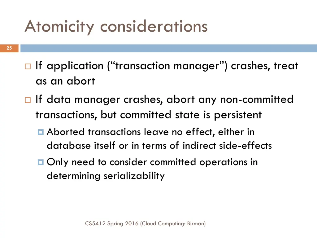 atomicity considerations
