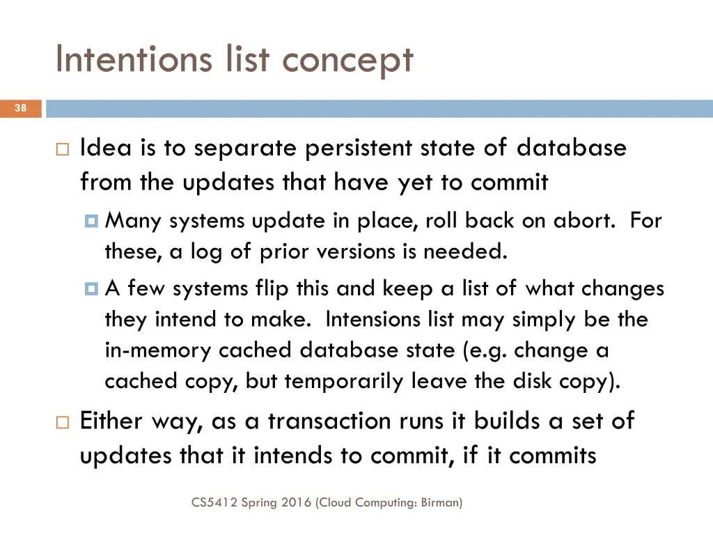 intentions list concept
