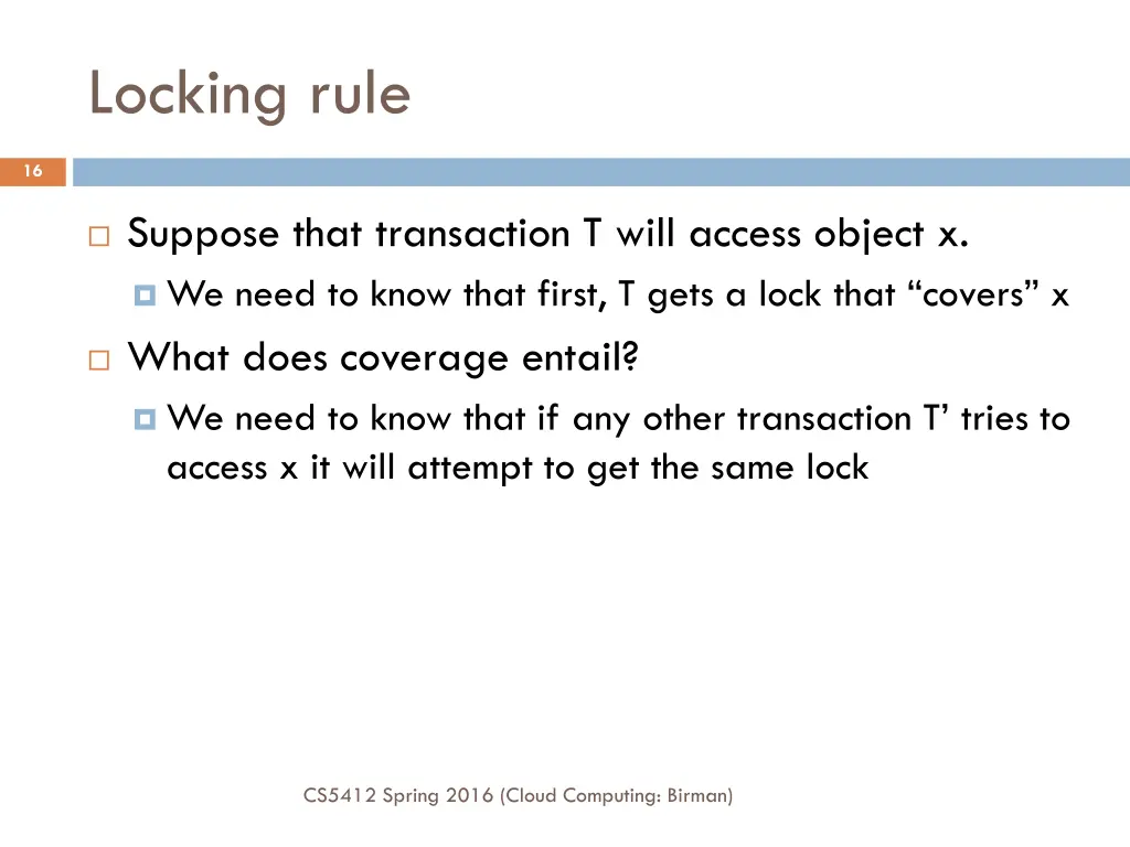 locking rule