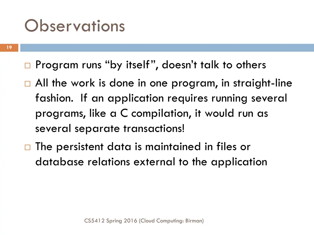 observations
