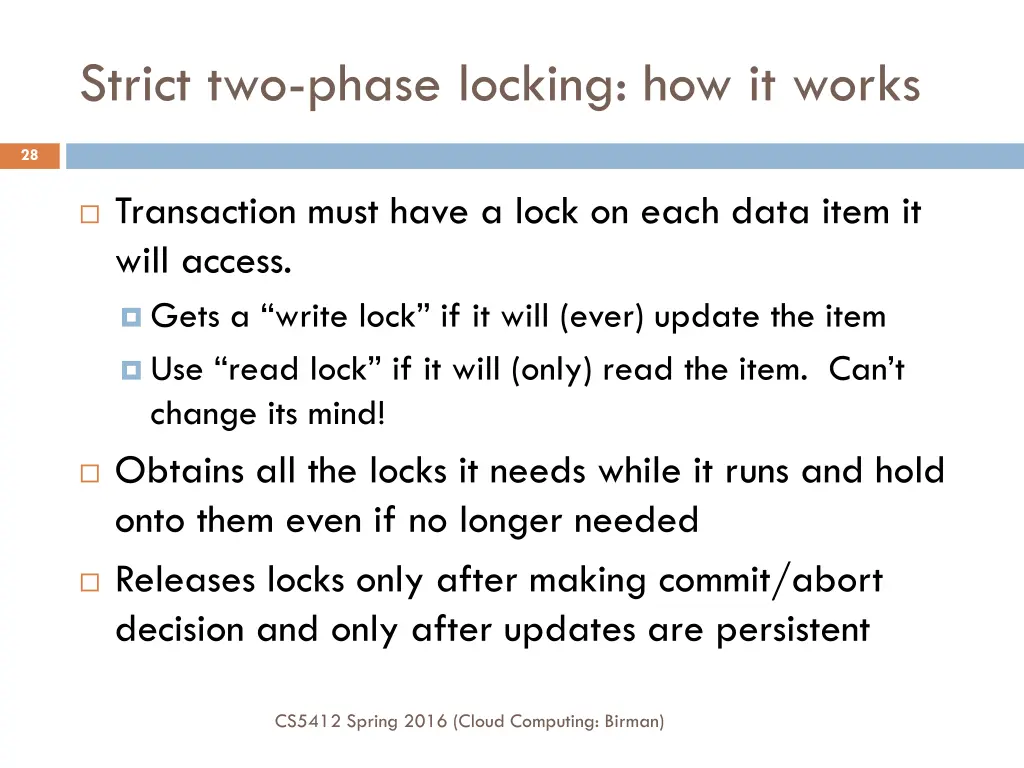 strict two phase locking how it works