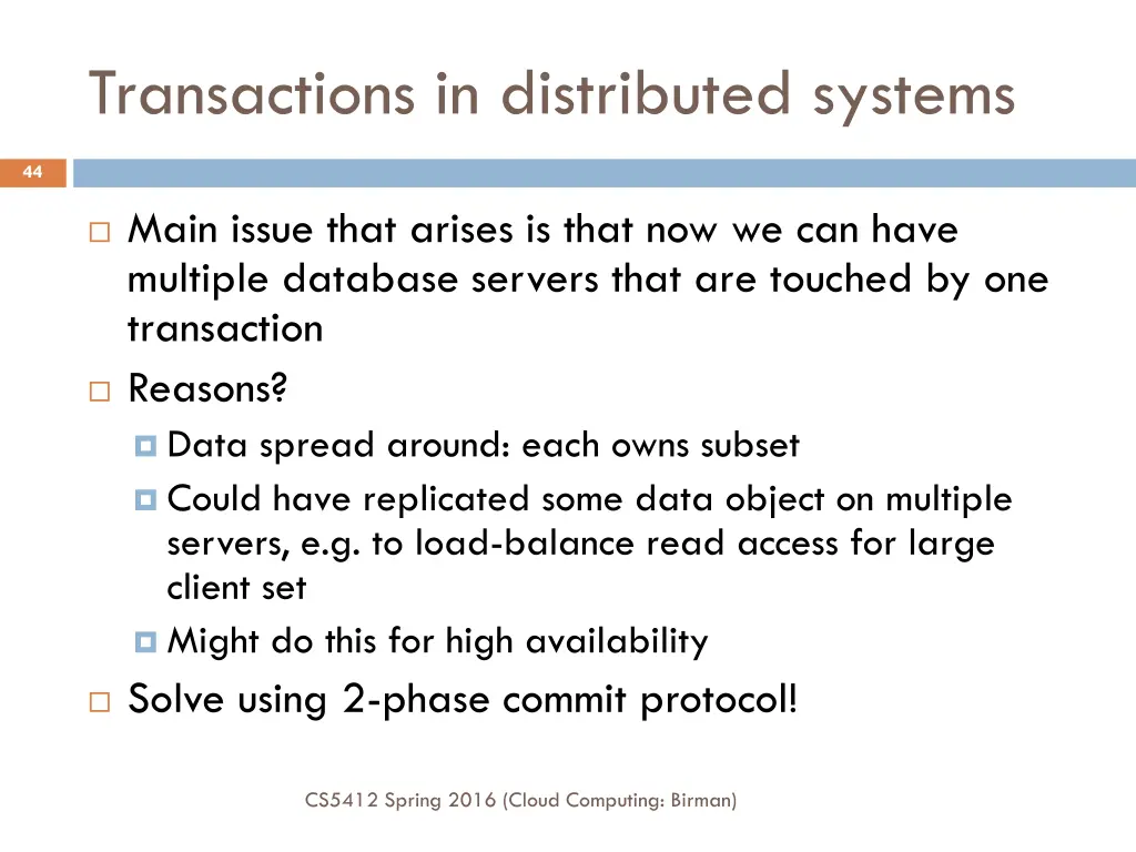 transactions in distributed systems 2