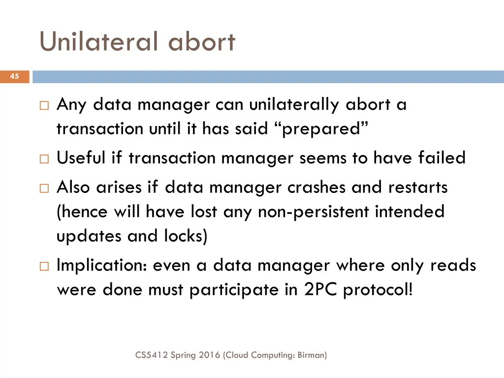 unilateral abort
