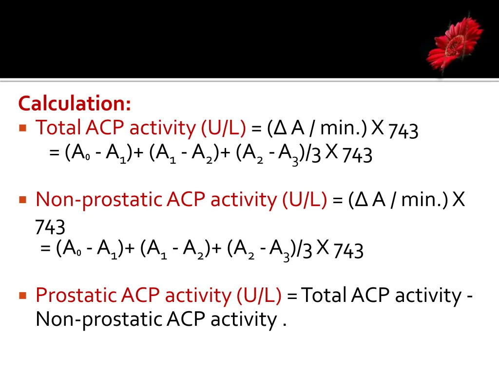 calculation total acp activity