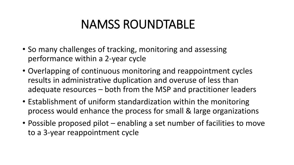 namss roundtable namss roundtable