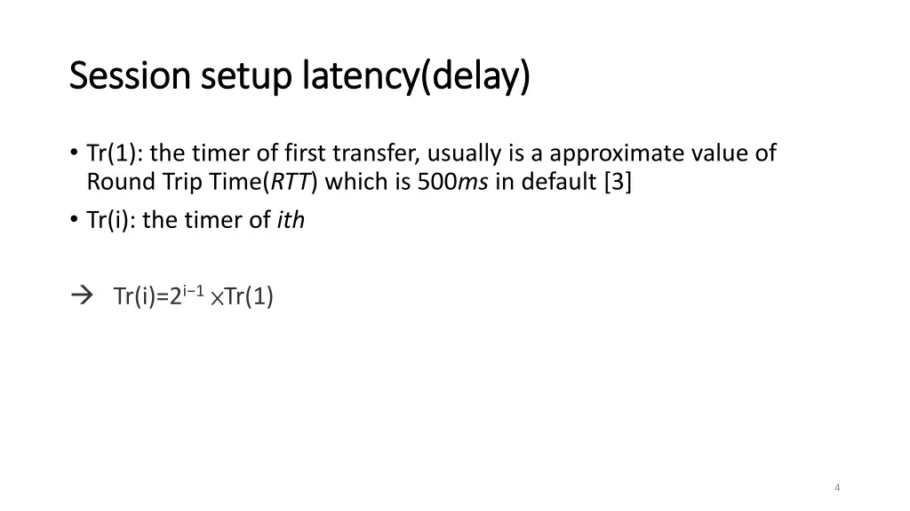 session setup latency delay session setup latency 1