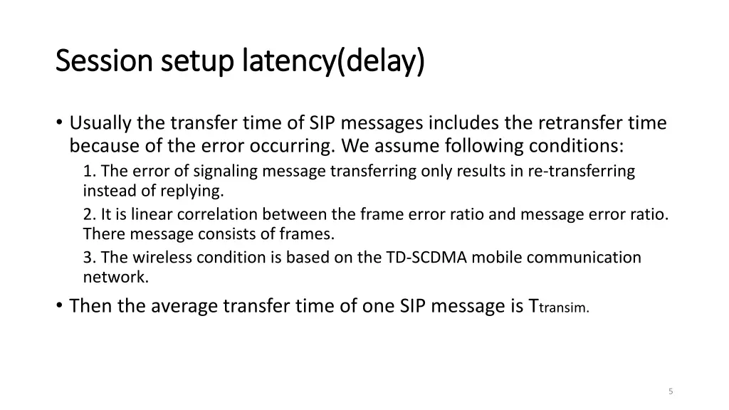 session setup latency delay session setup latency 2