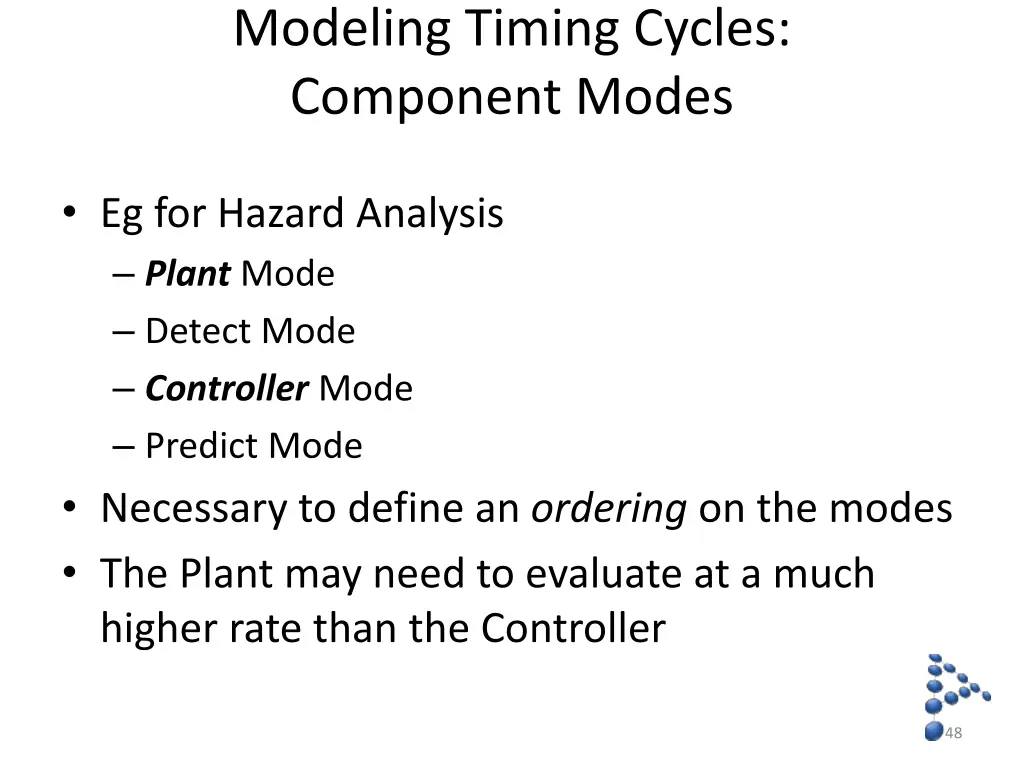 modeling timing cycles component modes
