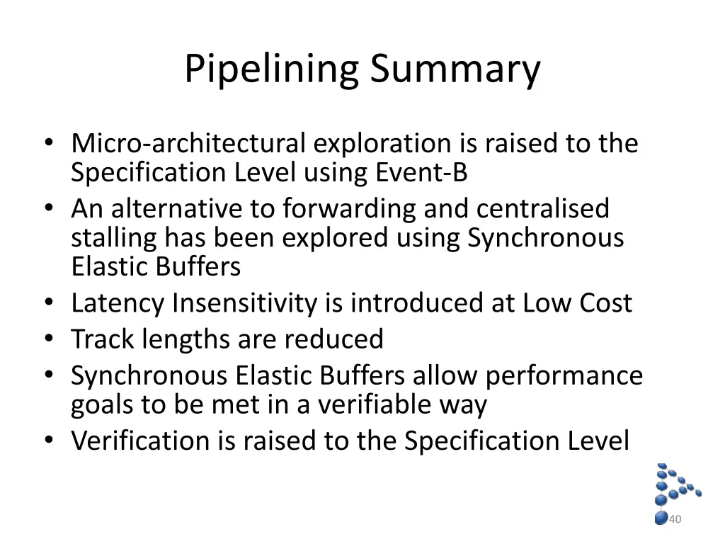 pipelining summary