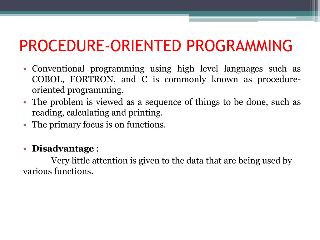 procedure oriented programming