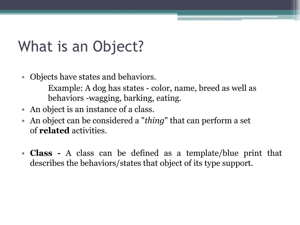 what is an object