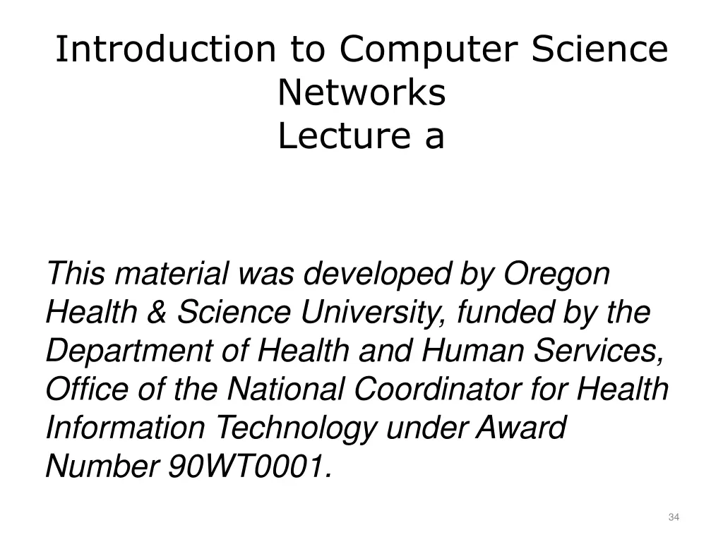 introduction to computer science networks lecture