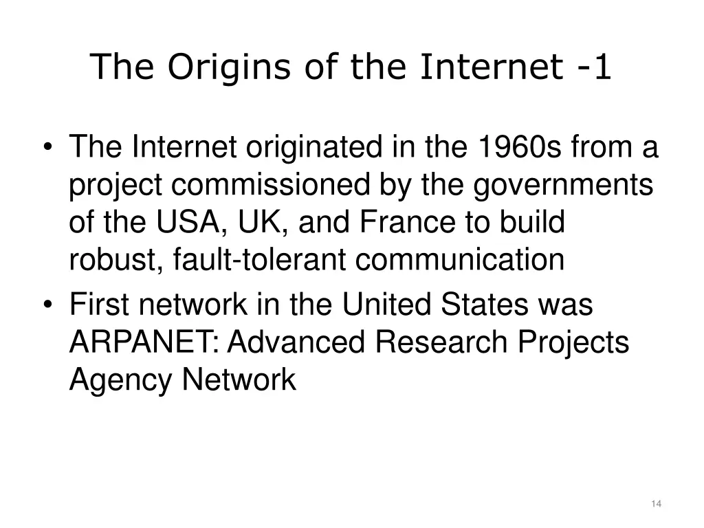 the origins of the internet 1