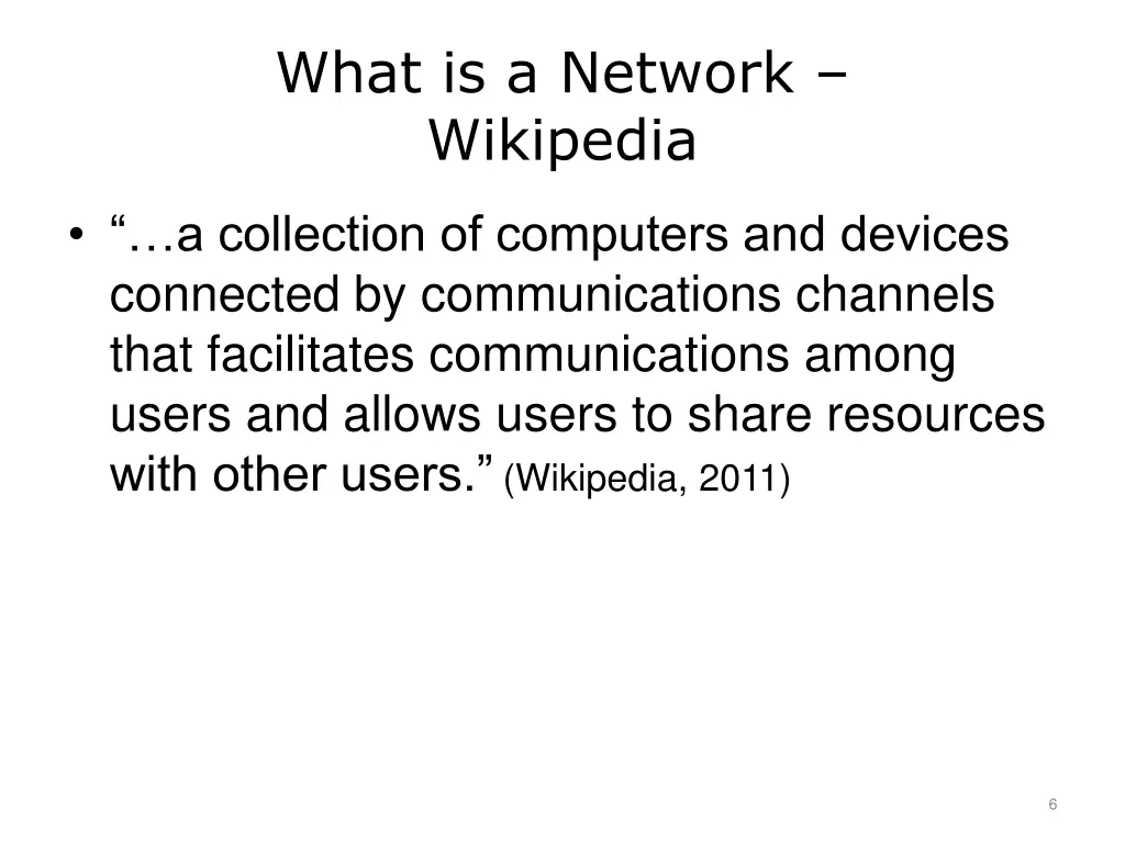 what is a network wikipedia