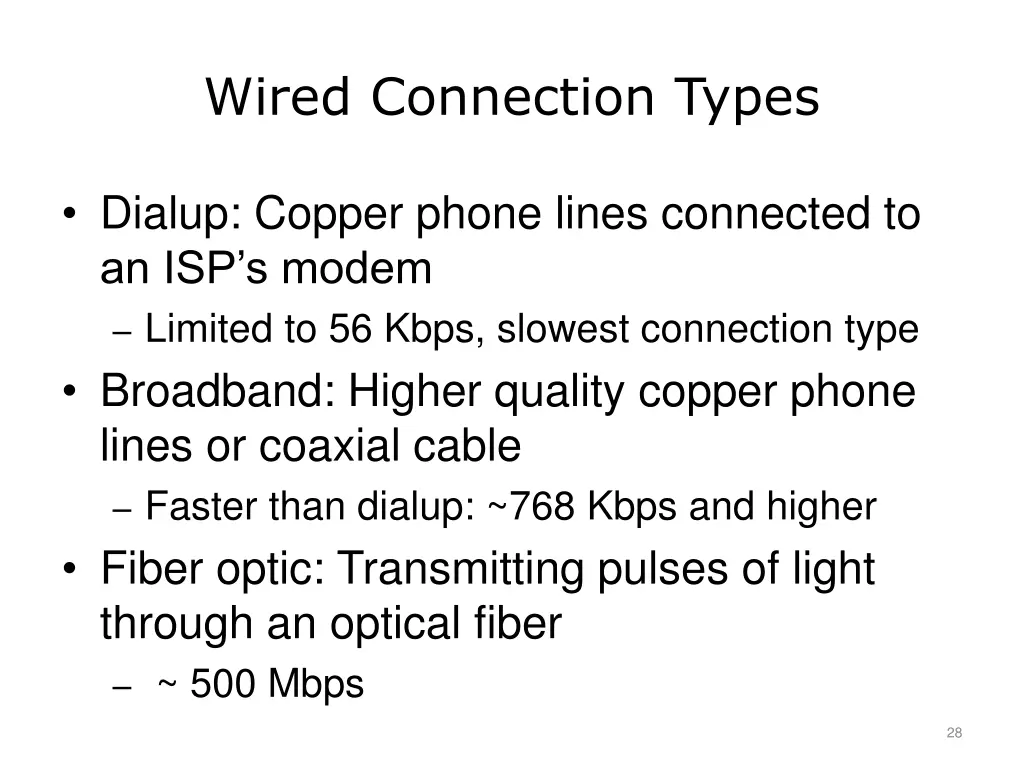 wired connection types