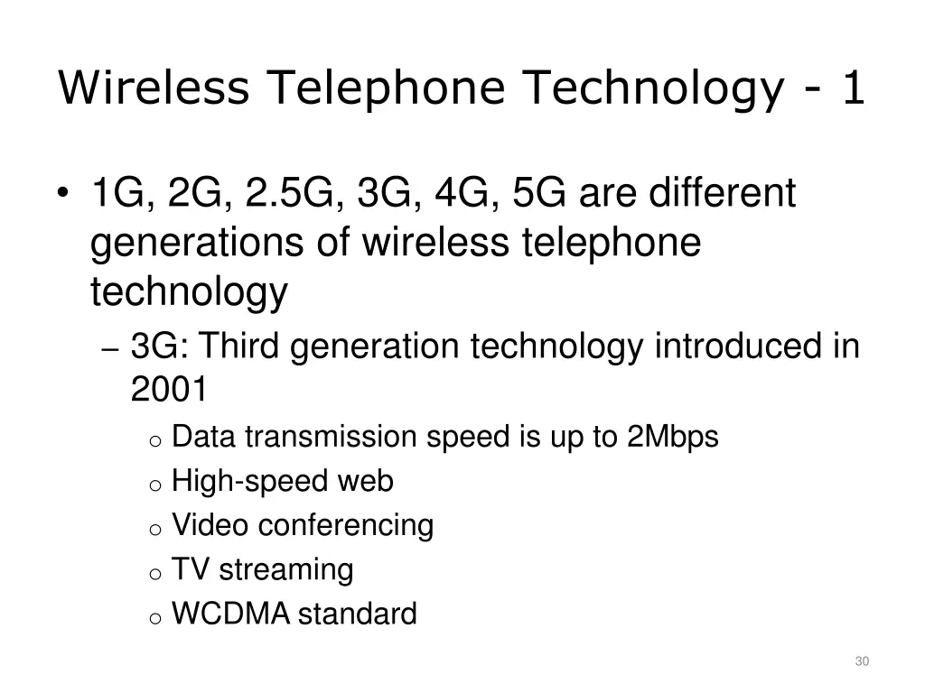wireless telephone technology 1