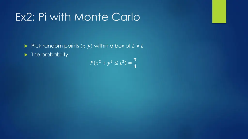 ex2 pi with monte carlo