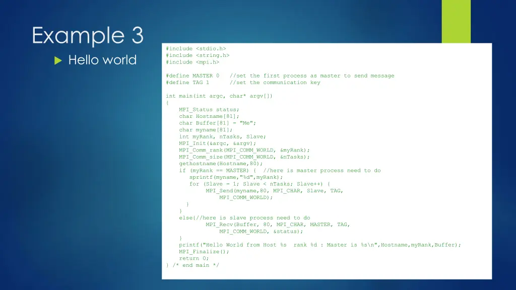 example 3 hello world