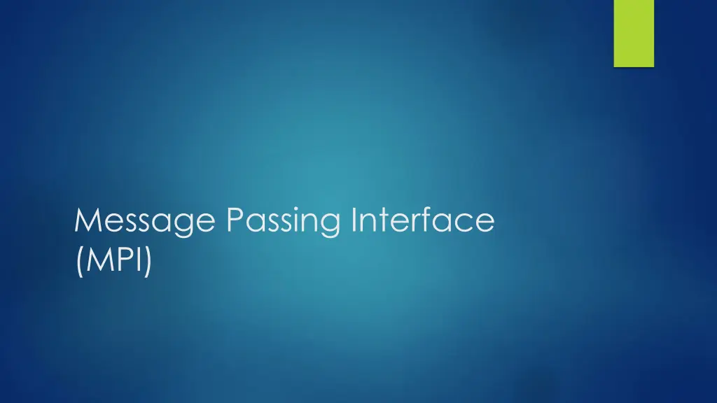 message passing interface mpi