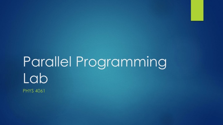 parallel programming lab phys 4061