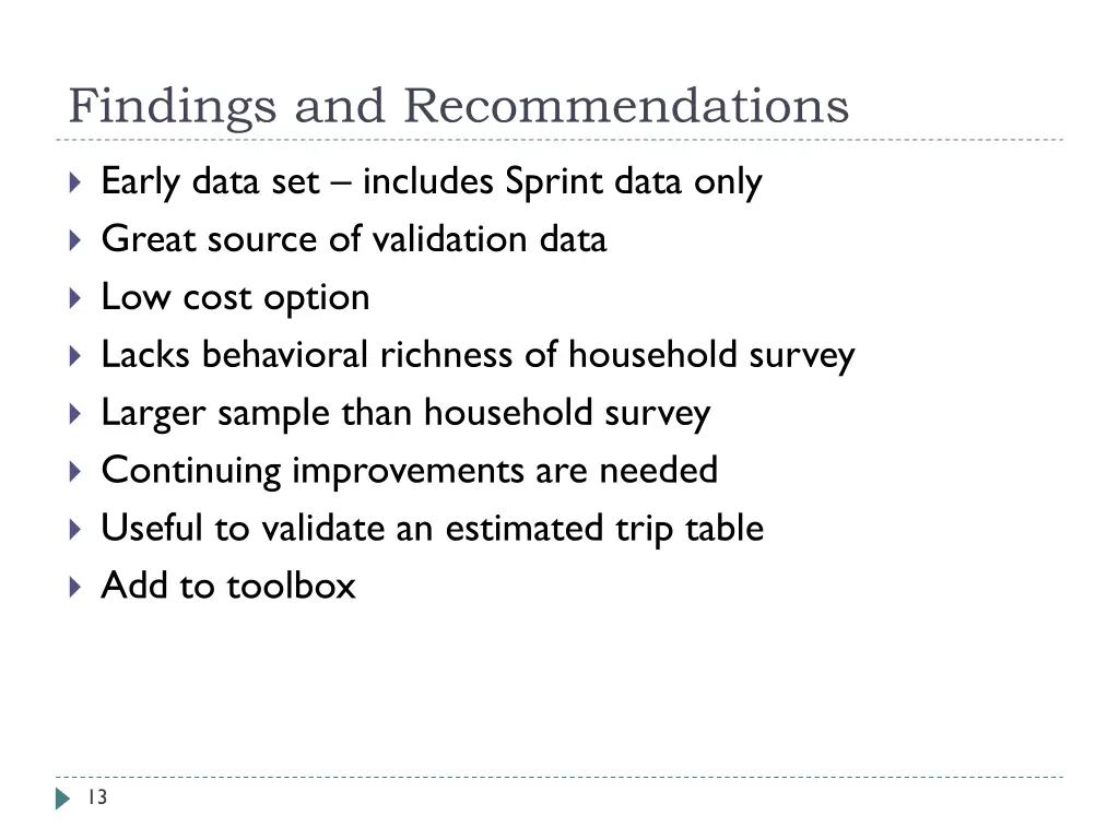 findings and recommendations