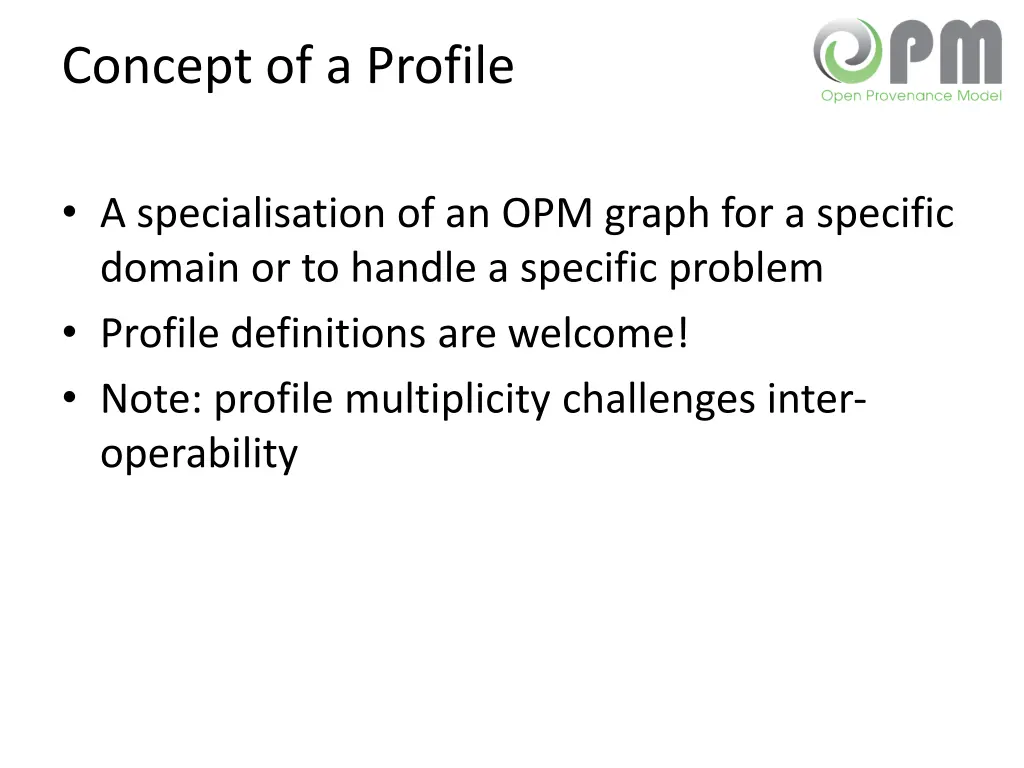 concept of a profile