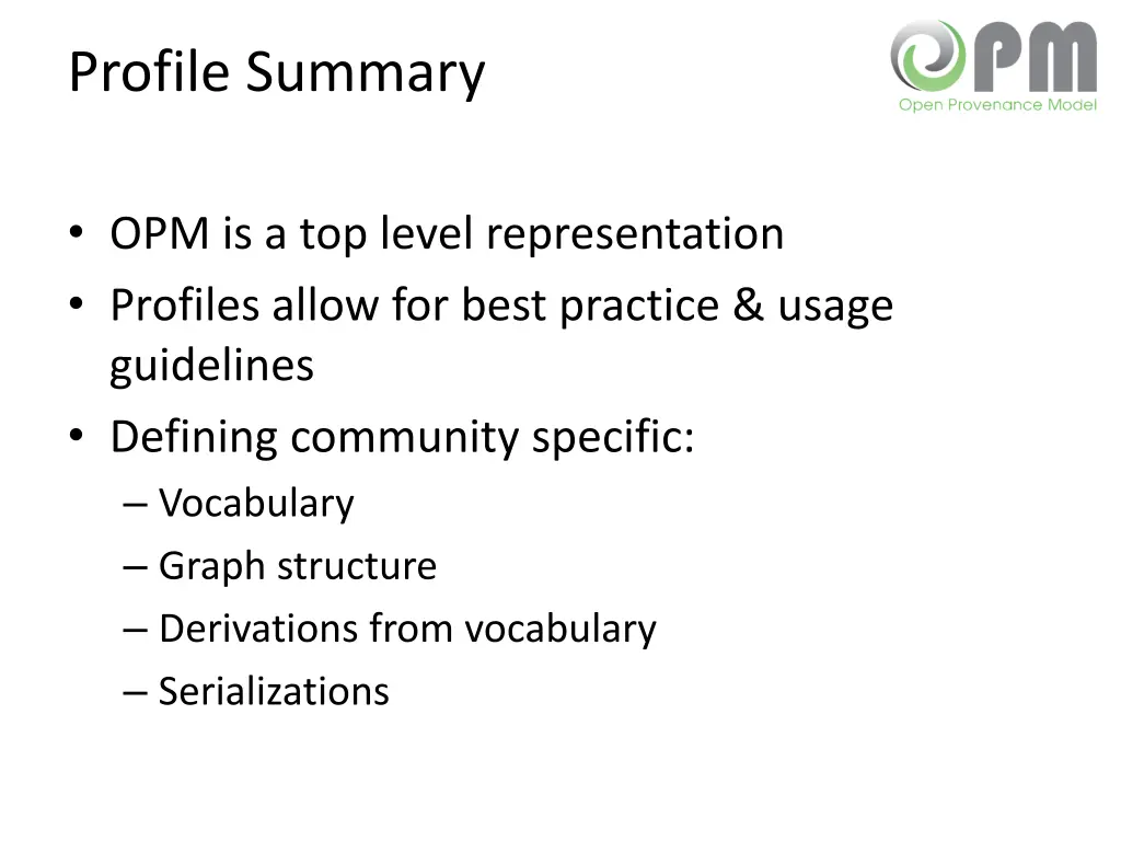 profile summary