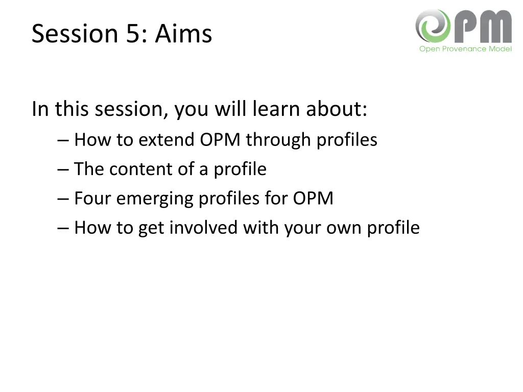 session 5 aims