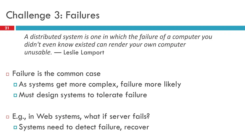 challenge 3 failures