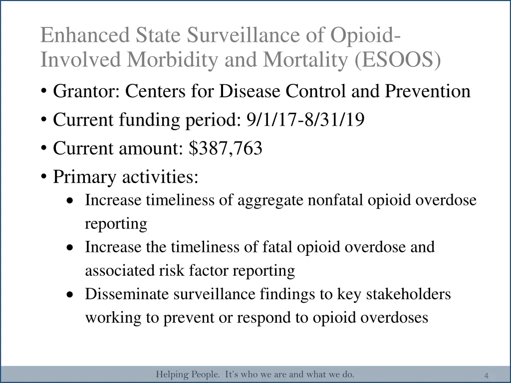 enhanced state surveillance of opioid involved