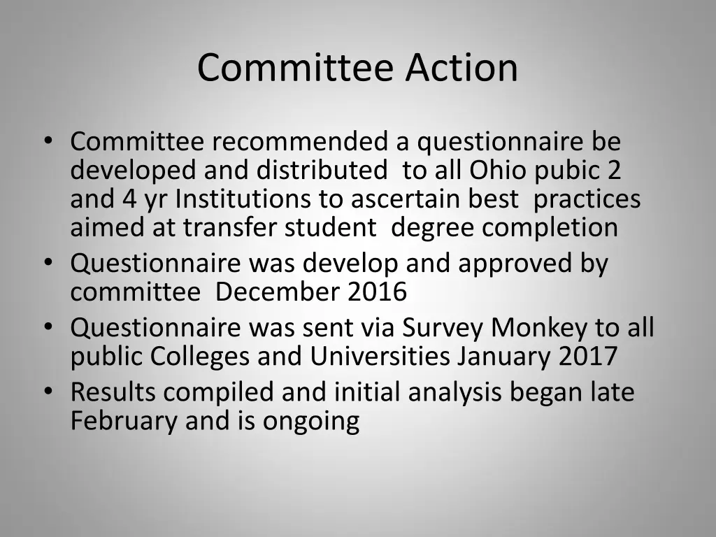 committee action