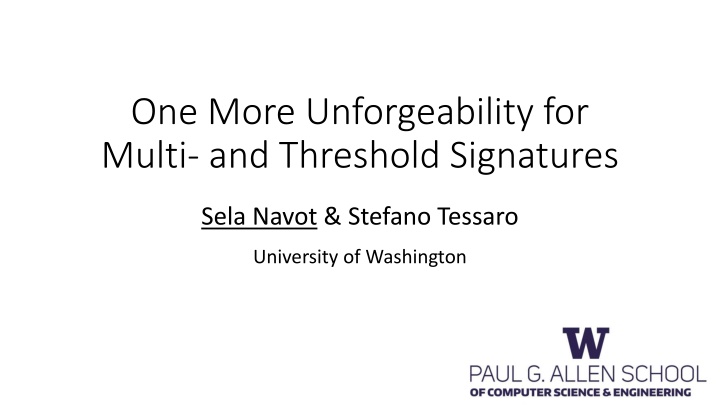 one more unforgeability for multi and threshold