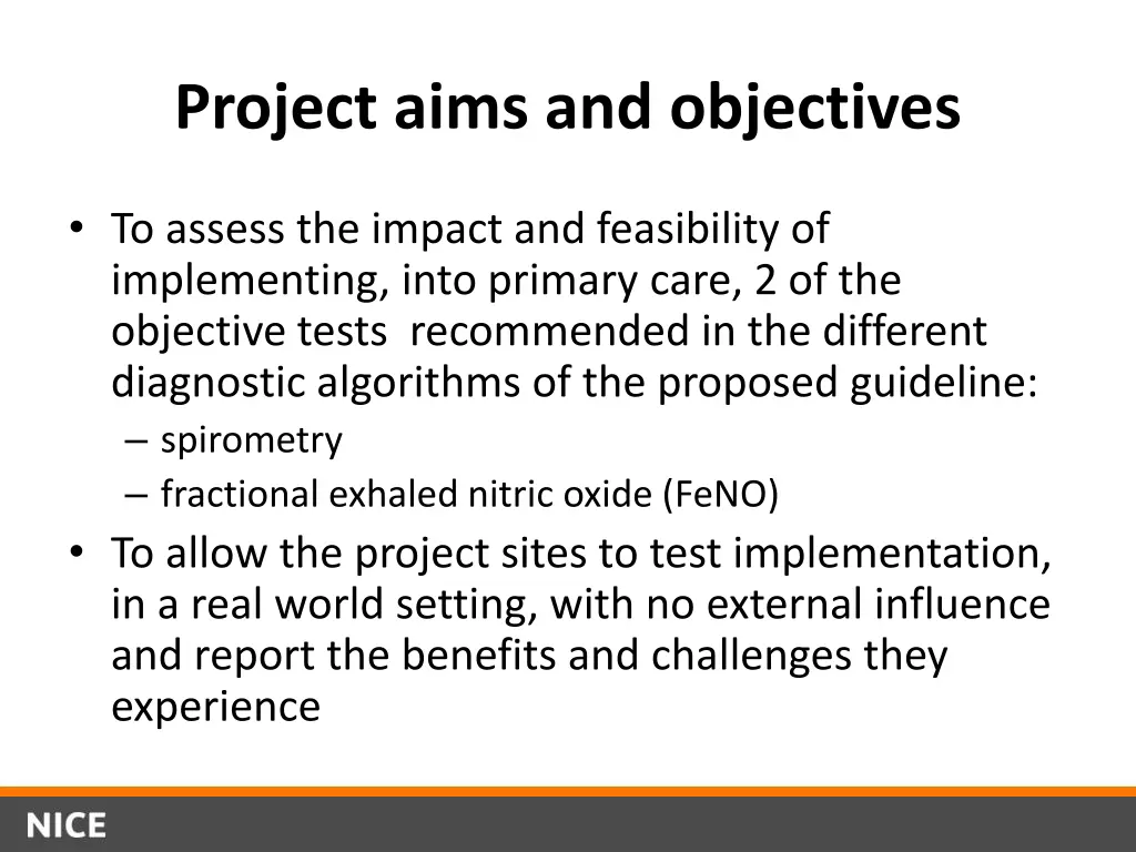 project aims and objectives