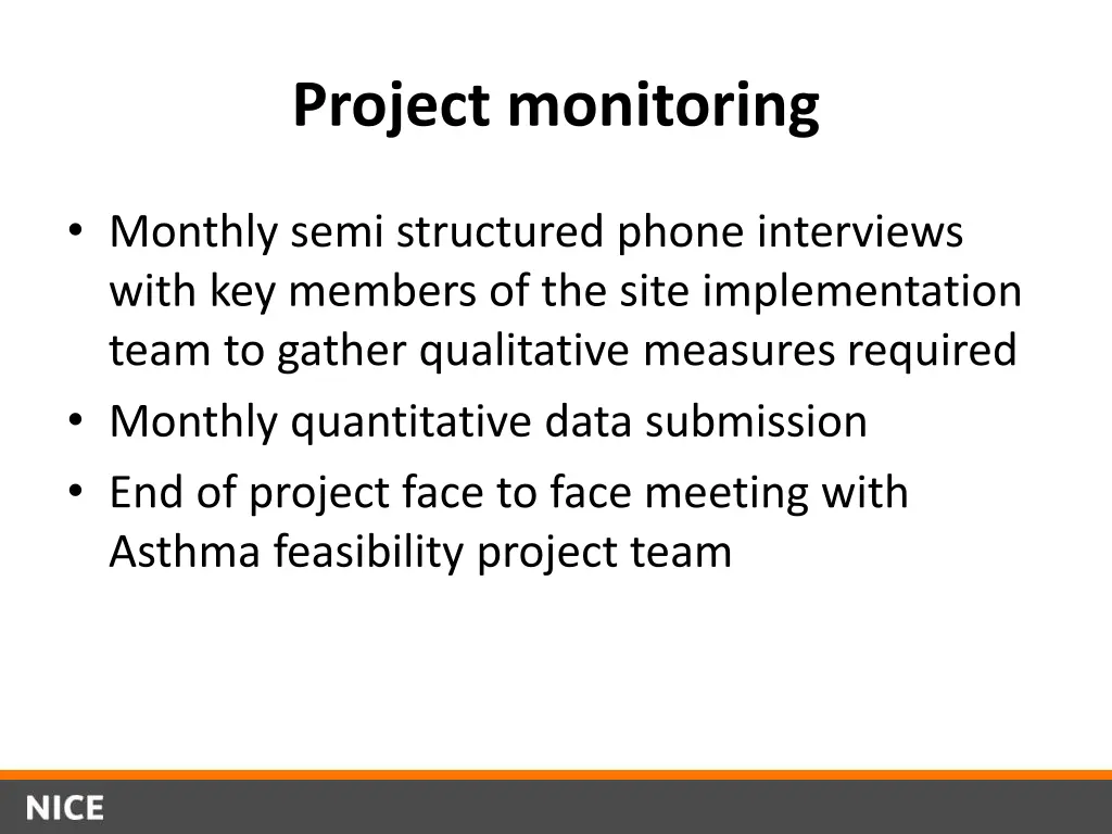 project monitoring