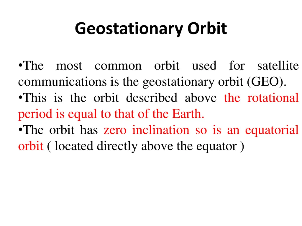 geostationary orbit